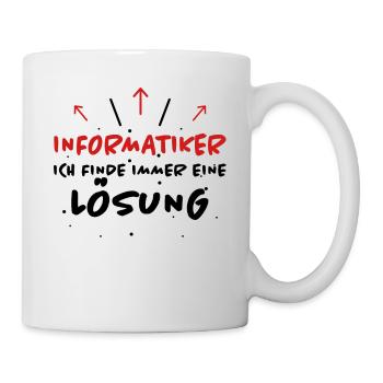 Informatiker Spruch Lustige Programmierer Geschenk - Tasse - Weiß - Rechts