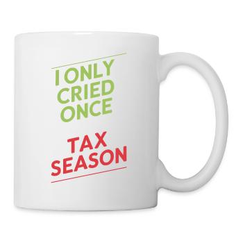 Tax Season Accounting No Crying during tax season - Mug - white - Right