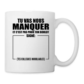 Departure Personalized Co-worker Signed - Mug - white - Right