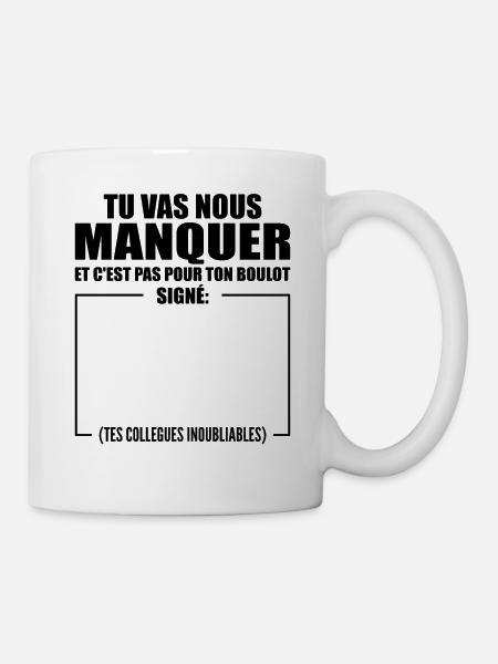 Départ Collègue De Travail Personnalisé Signé - Mug blanc - blanc
