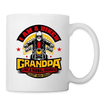 I Am A Biker GrandPa design Funny Gift for Cool - Mug - white - Right