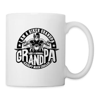 I Am A Biker GrandPa design Funny Gift for Cool - Mug - white - Right