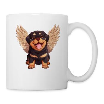 Rottweiler Angel Cute Cartoon - Mug - white - Right