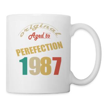 Ich bin 37 Jahre alt | Ich wurde 1987 geboren - geboren - Tasse - Weiß - Rechts