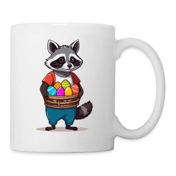 Funny Raccoon Costume Cute Easter Eggs - Mug - white - Right