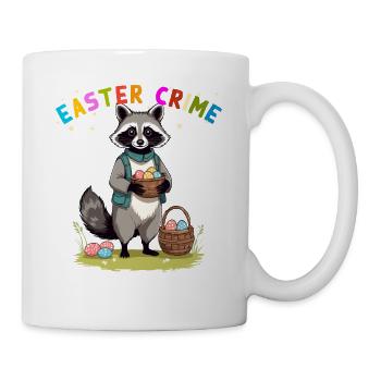 Easter Crime Raccoon Easter Bunny Design - Mug - white - Right