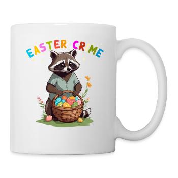 Easter Crime Raccoon Easter Bunny Design - Mug - white - Right