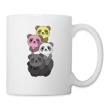 queerplatonic flag pride LGBTQ cute panda - Mug - white - Right