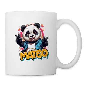 MATEO - Handsome Boy Name With Cool Panda - Mug - white - Right