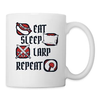 Manger Dormir GN Répéter GN Armes Armure - Mug blanc - blanc - Droite