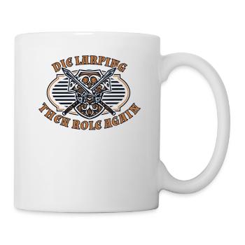 Die Larping Then Role Again LARPing Armor Weapons - Mug - white - Right
