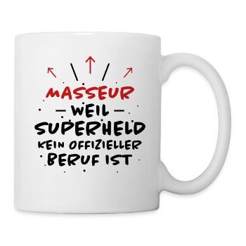 Masseur Spruch Massage Lustiges Masseur Geschenk - Tasse - Weiß - Rechts