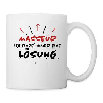Masseur Spruch Massage Lustiges Masseur Geschenk - Tasse - Weiß - Rechts