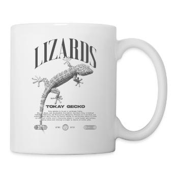 Tokajer Gecko Streetwear Eidechse Hüter - Tasse - Weiß - Rechts