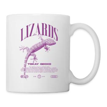 Tokajer Gecko Streetwear Eidechse Hüter - Tasse - Weiß - Rechts