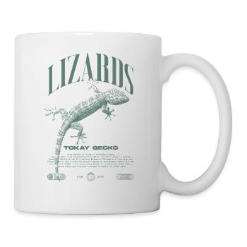 Tokajer Gecko Streetwear Eidechse Hüter - Tasse - Weiß - Rechts