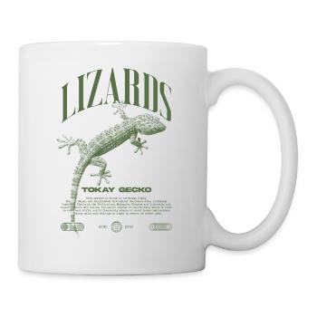 Tokajer Gecko Streetwear Eidechse Hüter - Tasse - Weiß - Rechts
