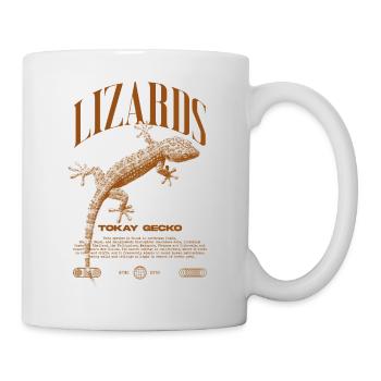 Tokajer Gecko Streetwear Eidechse Hüter - Tasse - Weiß - Rechts