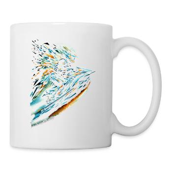 Polygon Art Jetskiing Jetski Jetskier - Mug - white - Right