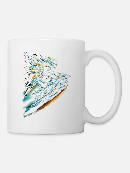Polygon Art Jetskiing Jetski Jetskier - Tasse - Weiß