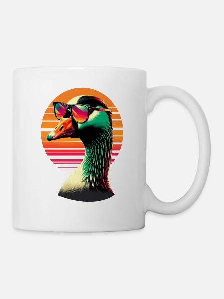 Colorful Pop Art Goose Geese - Mug - white