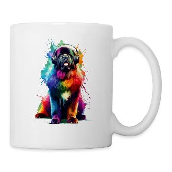 Splash Art Casque Terre-Neuve Chien Newfie - Mug blanc - blanc - Droite