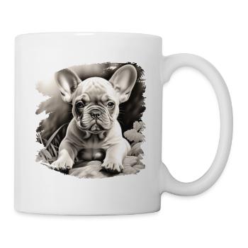 Dessin de chiot bouledogue français - Mug blanc - blanc - Droite