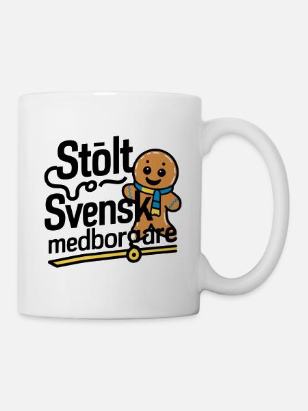 STOLT SVENSK MEDBORGARE - Mugg - vit