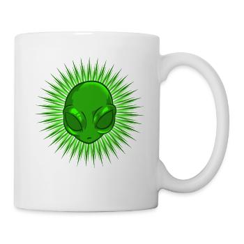 Alien In Bursting Star T-shirt extraterrestre - Mug blanc - blanc - Droite