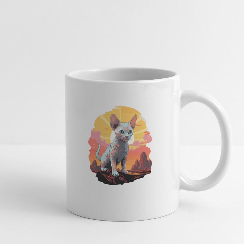 Devon Rex Kätzchen Devon Rex Katze Tasse