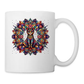 Barocke Kunst Vintage Kätzchen Lover Mandala - Tasse - Weiß - Rechts