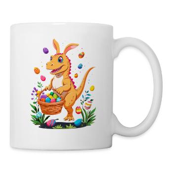 Iconic Easter Dinosaur Dinosaur Easter Bunny - Mug - white - Right