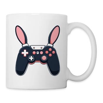Lapin de Pâques Gamer et Design de streetwear de jeu - Mug blanc - blanc - Droite