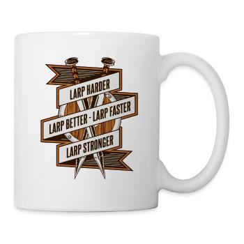 LARP Harder Better Faster Stronger LARPing Armor - Mug - white - Right