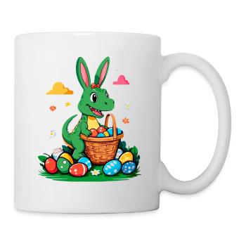 Iconic Easter Dinosaur T-Rex Bunny Funny Easter - Mug - white - Right