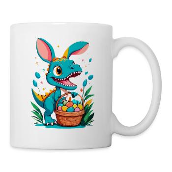 Iconic Easter Dinosaur Dinosaur Easter Bunny - Mug - white - Right