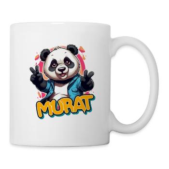 MURAT - Beau prénom de garçon avec un panda cool - Mug blanc - blanc - Droite