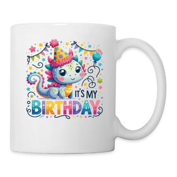 C’est mon anniversaire mignon anniversaire Dragon - Mug blanc - blanc - Droite