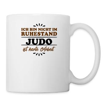 Ruhestand Rentner Pensioner Judoka - Tasse - Weiß - Rechts