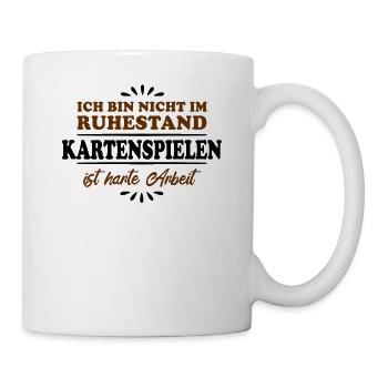 Pensionné de retraite Joueur de cartes de retraité - Mug blanc - blanc - Droite