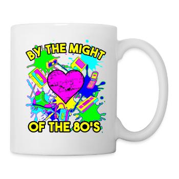 By the might of the 80's - Tasse - Weiß - Rechts