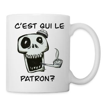 C est qui le patron? - Mug blanc - blanc - Droite