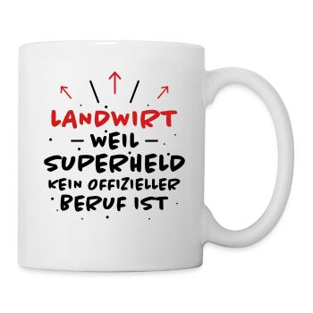 Landwirt Spruch Traktor Lustiges Landwirt Geschenk - Tasse - Weiß - Rechts