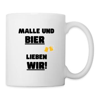 Malle und Bier lieben wir Party Mallorca2024 - Tasse - Weiß - Rechts