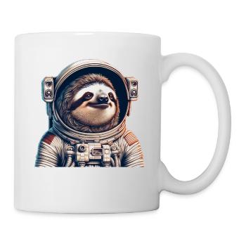 Nachdenkliches Faultier Astronaut - Tasse - Weiß - Rechts