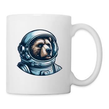 Nachdenkliches Bär im Weltraum - Tasse - Weiß - Rechts