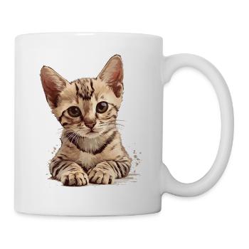 Egyptian Mau Kätzchen Katze Ägyptische Mau - Tasse - Weiß - Rechts
