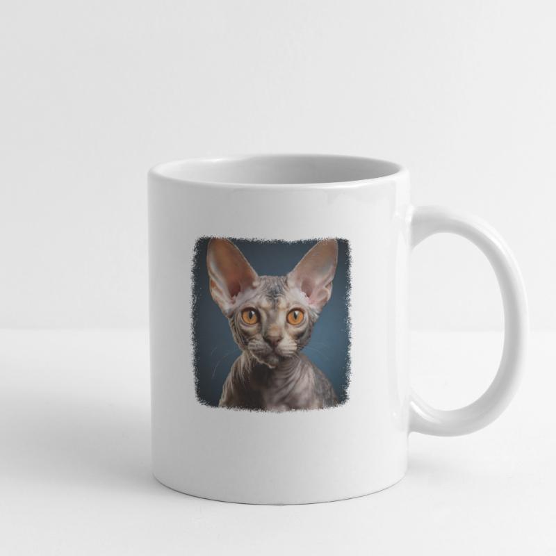 Chaton Devon Rex Chat Devon Rex Mug blanc
