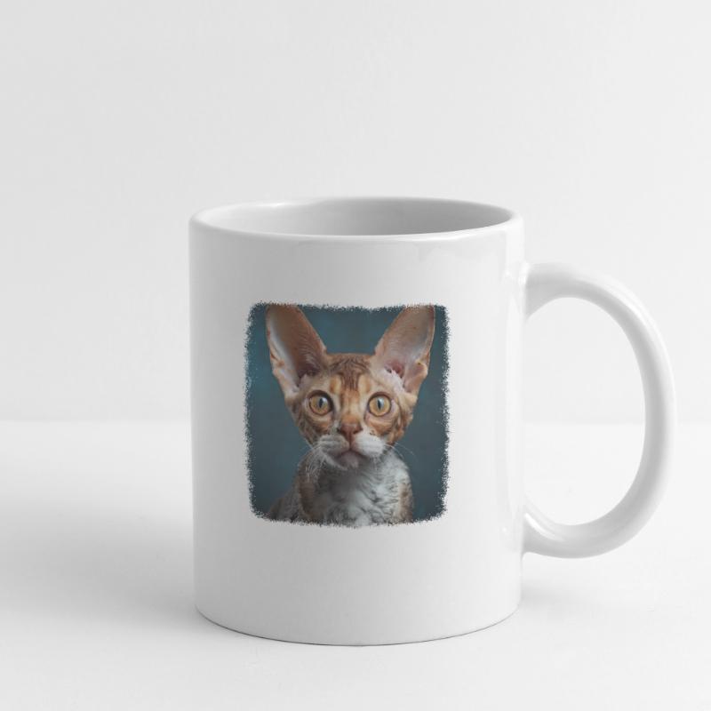 Chaton Devon Rex Chat Devon Rex Mug blanc