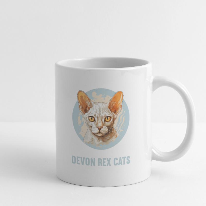 Chaton Devon Rex Chat Devon Rex Mug blanc